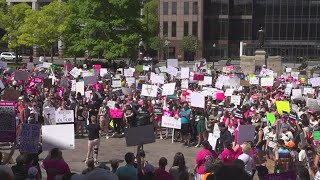 Abortion-rights, anti-abortion activists rally at Ohio Statehouse