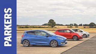 DRAG RACE: Ford Fiesta ST vs Suzuki Swift Sport vs VW Up GTI | Which is fastest over a 1/4 mile?