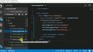 Pull-down refresh in ionic 4