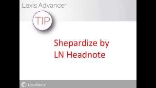 Shepardizing by Headnote Table Tip