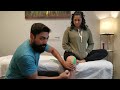 dr. rashaad ali taping a knee with mobility tape the only kinesiology tape with heat activation