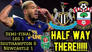 JOELINTON WINS IT FOR TOON!!!! Caraboa cup semi final leg 1 full time Southampton 0 Newcastle 1