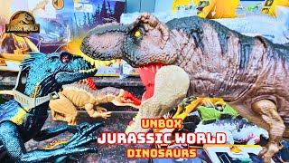 Amazing Jurassic World Collection: Giant T-REX, Indominus Rex, Giganotosaurus, Spinosaurus \u0026 other!