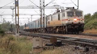 KJM WAP 7 'HEMAVATHI' led 12028 KSR SBC - MAS SHATABDI Express rips Tyakal @ MPS ~ INDIAN RAILWAYS