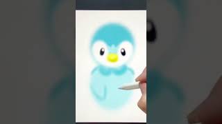 【ポケモン】　ポッチャマの簡単描きかた　how to draw Pothama #イラストメイキング