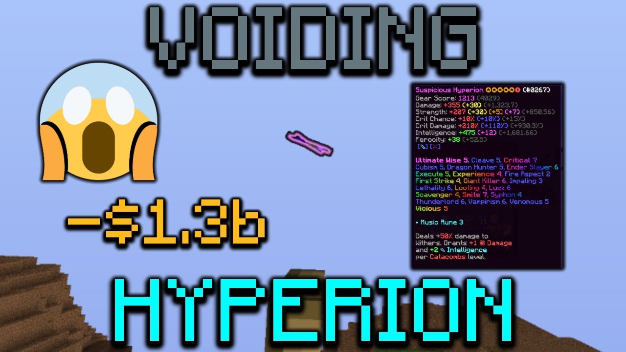Voiding A Hyperion Hypixel Skyblock Youtube