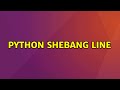 Python shebang line