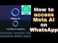 How to access Meta AI on WhatsApp #tech