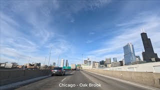 Driving from Chicago to Oak Brook Center via I-290 W Eisenhower Expressway