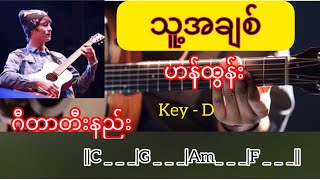 သူ့အချစ် - ဟန်ထွန်း / Guitar Chords // တီးနည်း