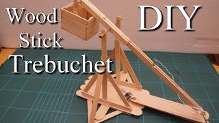 DIY CRAZY Trébuchet en bâtonnet de bois EASY/ DIY wood stick Trebuchet catapult