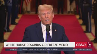 Trump rescinds federal funding freeze memo