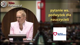 KO - pytanie ws. podwyżek dla nauczycieli