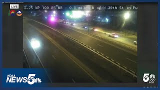 Southbound I-25 Closed in Pueblo Wednesday Following a Crash