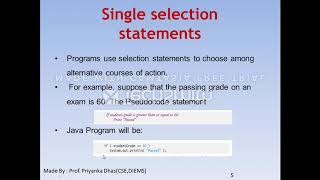 Control Structures in Java Control Statement Part I