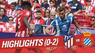 Resumen de Atlético de Madrid vs RCD Espanyol (0-2)