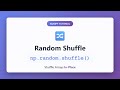 NumPy Random Shuffle Tutorial | np.random.shuffle() Explained for Beginners