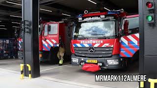 Uitruk Brandweer Almere naar ongeval met beknelling tijdens Brandweerdag