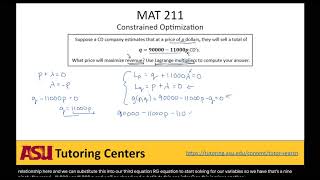 Constrained Optimization #7