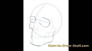 draw skull   how to draw a skull in under 4 minutes   speed drawing