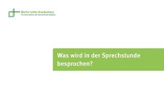 Was wird in der Sprechstunde besprochen?