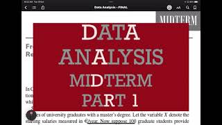 DATA ANALYSIS - MIDTERM (PART 1)