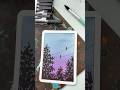 Gradient and silhouette in watercolor