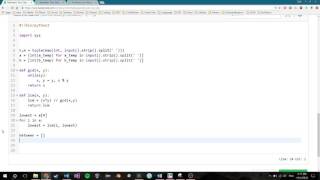 HackerRank Practice Problem - Week of Code 25 (Nov. 1, 2016)