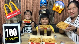 100pcs MCDO CHICKEN NUGGETS IN 10 minutes  CHALLENGE !!! ( KAYA BA ? )