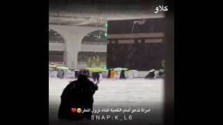 امراة تدعي أمام الكعبة اثناء نزول المطر ، أجمل مقطع🥺💔