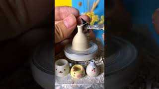 making mini pottery vase #craft #miniature #pottery #ceramic #art