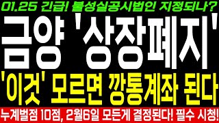 [금양 주가 전망] 긴급! \