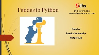 Python Programming | Introduction to Pandas | Pandas Vs NumPy | Matplotlib | DHS Informatics