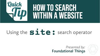 Quick Tip - How to Search a Specific Website Using the site: Operator