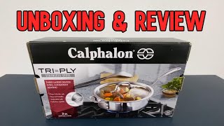 Unboxing \u0026 Review Of Calphalon Tri-Plyl 3-Quart Saute Pan