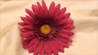 DARK PINK Gerber DAISY FLOWER HAIR CLIP - FlowersByT