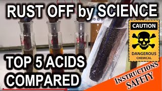 True rust removal by a chemist - acids compared