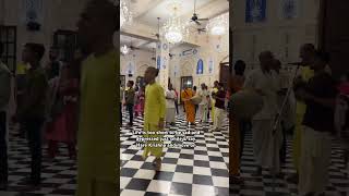 Young devotees dance on krishna song