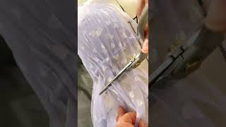Making a puff sleeves midi lavender prom dress #promdress #sewing #fashion #diy