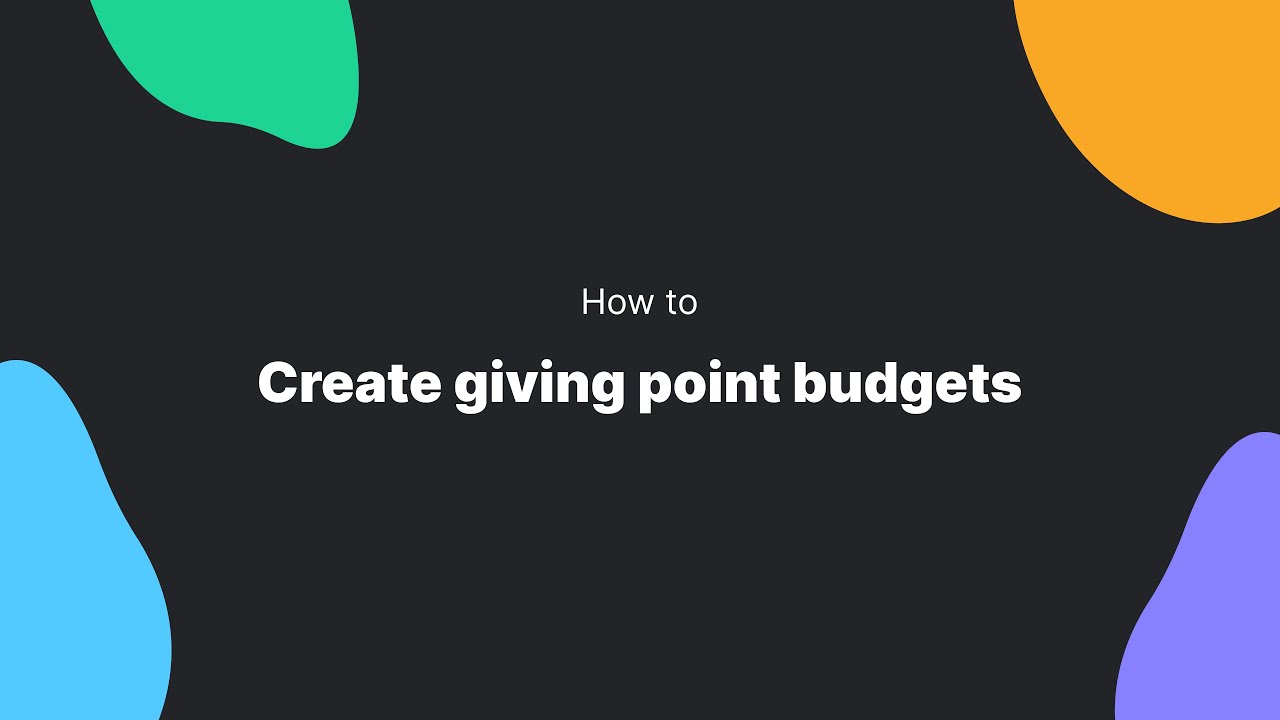 Create Budgets Youtube