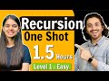 Recursion in One Shot | Theory + Question Practice + Code | Level 1 - Easy