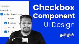 How to Design Checkbox Component in UI Design | UI Design in Tamil | Buff Tutorial