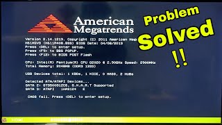 How to fix american megatrends error | How to solve cmos fail press del to enter setup