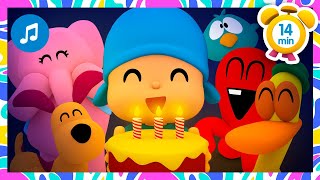 🥳 O lanche do aniversário + MÚSICA INFANTIL [14 min] | Desenhos animados para Crianças - POCOYO