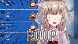 【Natori Sana】Sana can't stop laughing at huge poop stickers【名取さな】