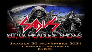 SADUS (US) Live Paris @ Le Cabaret Sauvage 30 11 2024