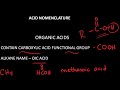 naming simple organic acids.