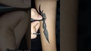 How to make dangerous tattoo or man 😱♥️🔹#tattooart #viral #tattoo