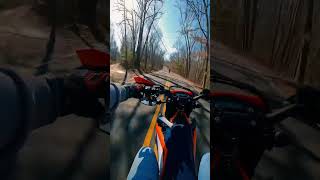 POV: Suns out, Bikes out 🌤️🌲🔥 #music #ktm #supermotorbikes #690smcr #edit #shorts