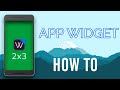 How to make Android Application Widget in Android Studio